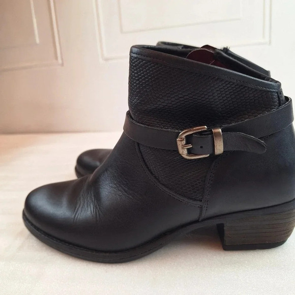 Umberto Raffini Womens Black Alexa Leather Ankle Boot Size 7 - Picture 9 of 15